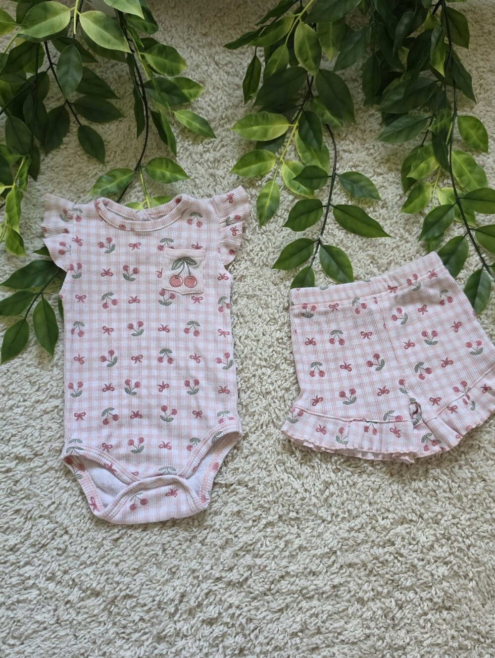 Baby Girl Cherry Outfit (6-9 Months)